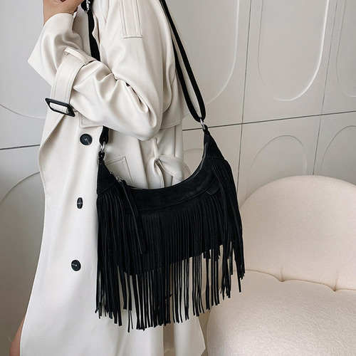 - Bolso De Hombro For Mujer, Monedero Con Flecos, Estilo