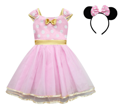 Vestido De Princesa Con Lunares Para Cosplay Mickey Minnie P