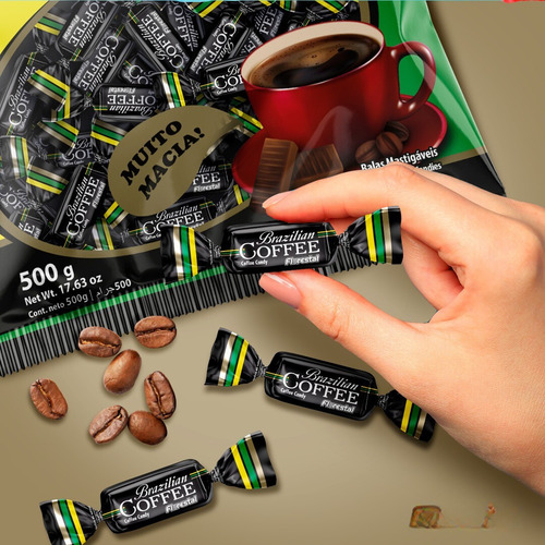 Bala Mastigavel Brazilian Coffee 500g - Florestal