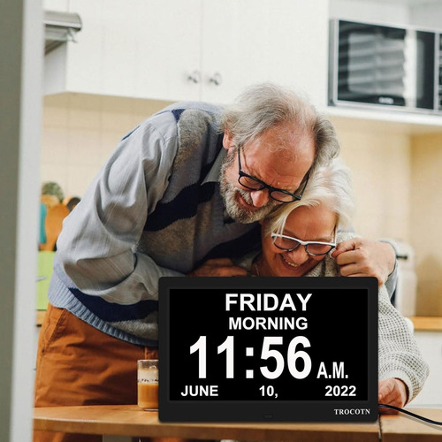 Reloj Digital De 10 Pulgadas, Calendario, Alarma Con Pantall