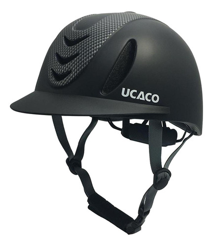 Casco De Equitación Para Niños Montando Negro Carbón