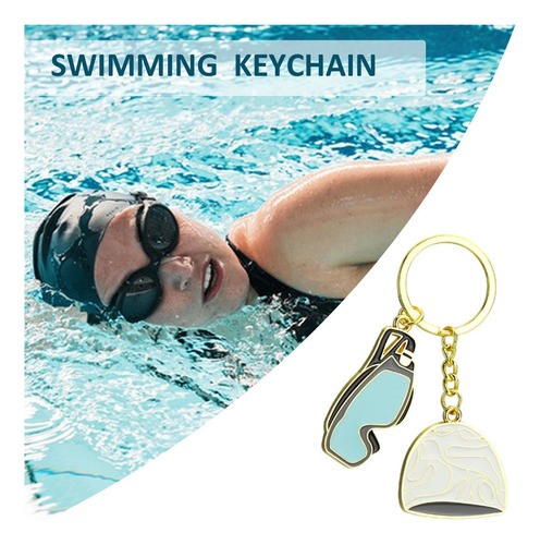 Llavero Con Tema De Natación Lindo Llavero De Natación Colga