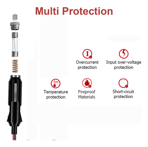 Adaptador De Isqueiro, Cabo Inversor, 12v/24v, 1m, Carro