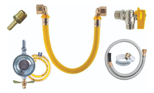 Kit 2 M Tubo Multicamadas Gás Botijão + Conexões Completa.
