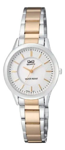 Reloj Q&q Dama Mujer Q949j401y Dorado Plateado Analógico