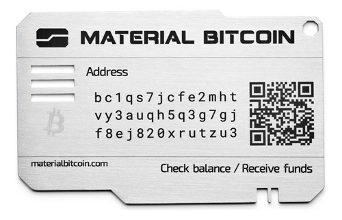 Material Bitcoin Estándar | La Única Billetera Bitcoin Lista