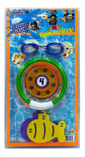 Set Aros-peces-submarin P/buceo Int 8927 Aqua Club Vulcanita