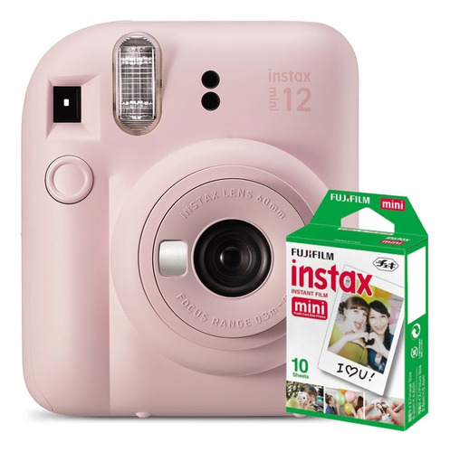 Câmera instantânea Fujifilm Instax Instax Mini 12 + 10 films rosa
