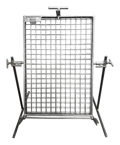 Imagen 1 de 10 de Parrilla Asador Pinche Regulable 35x50 Malla Prem - Brasas®