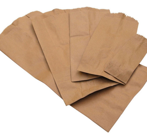 Sobre De Papel Madera Kraft Panaderia N4 28x13 - X100u Color Marrón claro sobre kraft