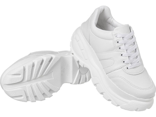 Imagem 1 de 5 de Tenis Feminino Plataforma Moda Sola Alta Promoção | P01.tju