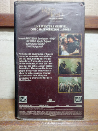 Robin Hood O Herói Dos Ladrões - Patrick Bergin (Usado)