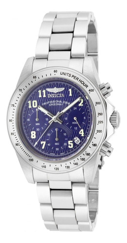 Reloj Invicta 17024 Speedway Cuarzo Hombre Color de la correa Plateado Color del bisel Plateado Color del fondo Azul