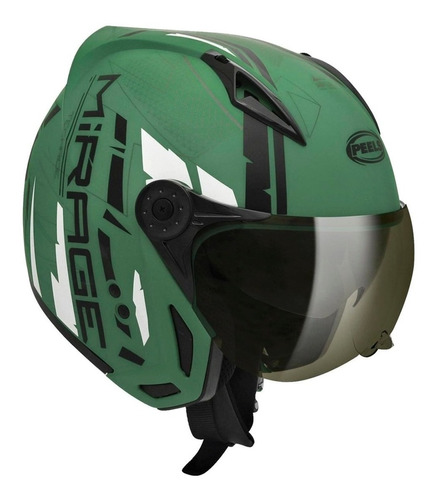 Capacete para moto  multi-modular Peels  Mirage  verde-militar techride tamanho 60 