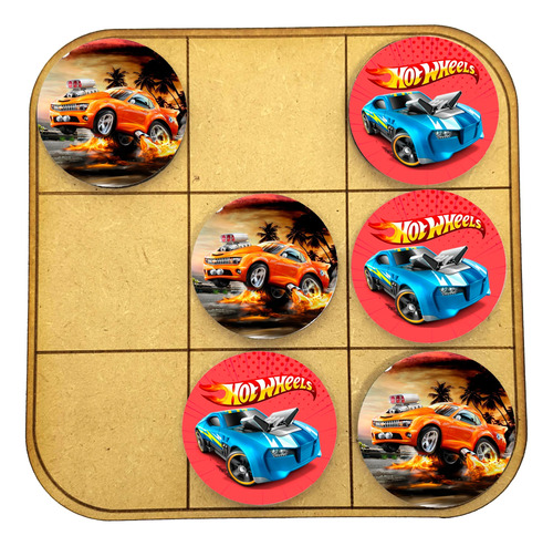 Tateti Hot Wheels Cumple Infantil Souvenir Ta-te-ti X30