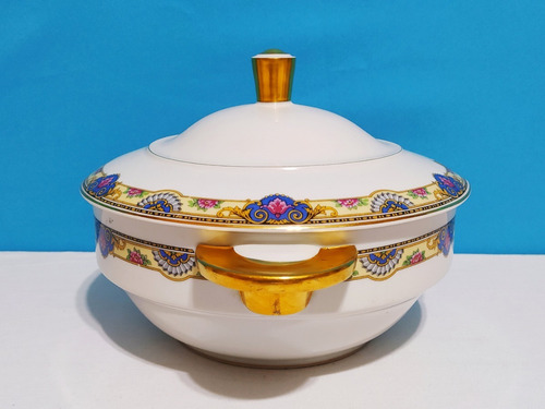 Sopera Porcelana Francesa Limoges Raynaud Orfebrería Anezin (Usado)