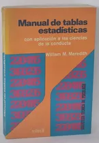 Comprar Meredith Manual De Tablas Estadisticas 