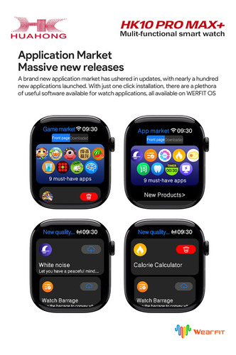 Smartwatch Hk10 Promax + Plus Pantalla Amoled Robot Ai Album Y Musica Local 2gb Tws Compatible Con Android Y iPhone Reloj Inteligente