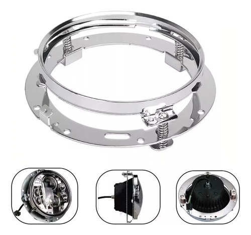 Base Faro Led Para Jeep Vw Vocho Wrangler Jk 7 Pulgadas