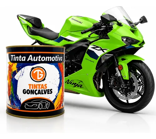 Tinta Automotiva Verde Kawasaki Lime Green Zx-6r 400ml | MercadoLivre