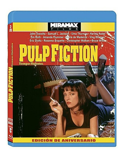 Tiempos Violentos Blu Ray Pulp Fiction Película Nuevo
