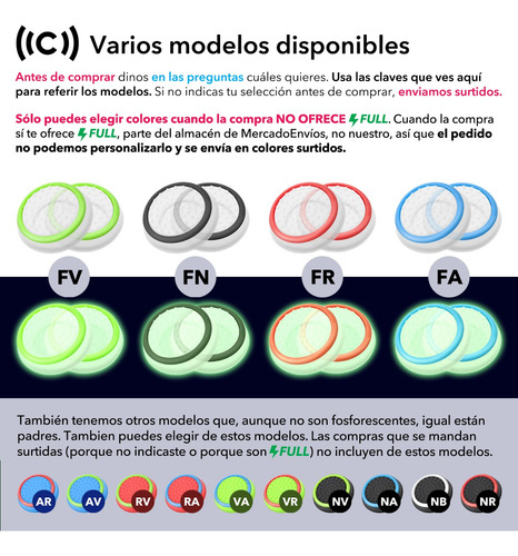 8 Gomas Fosforescente Para Ps5 Ps4 Xbox X S Joystick Silicón