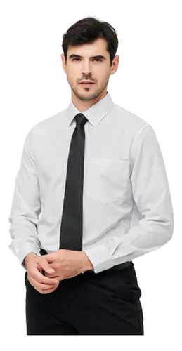 comprar Camisa Social Masculina Moda Stretch Slim Fit Manga Longa