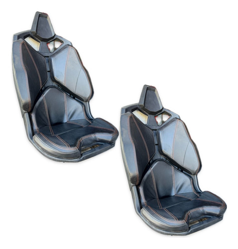 Par Asientos Polaris Rzr Negro Hilo Rojo (Usado)