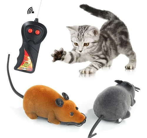 Juguete Interactivo Raton A Control Para Mascotas Gato Juego