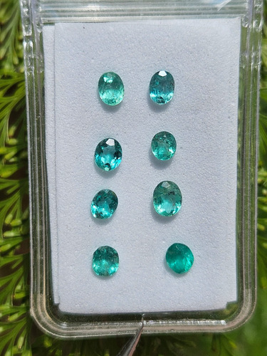 Esmeraldas Lapidadas Naturais, Lote Com 1,45 Cts Extras Aaa Verde