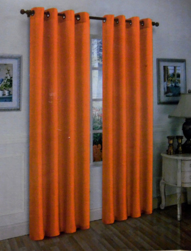 Gorgeous Home 1 Panel Solido Brillante Naranja Semi Ventana