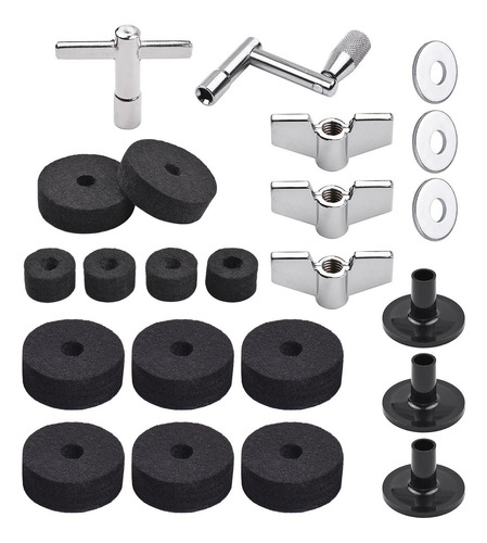 Tambor Parts Wing & Cymbal Pads Fielts Drum 23 Piezas Platil