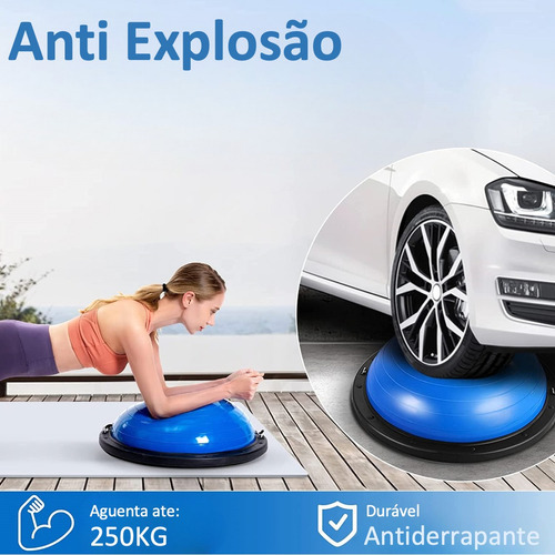 Bosu Balance Dome Ball para pilates, yoga y deportes, media pelota suiza, color negro