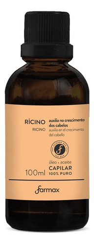 Farmax Oleo De Ricino Puro óleo capilar Unisex 100 ml