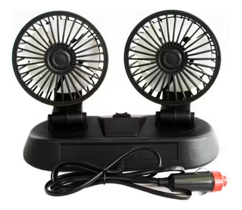 1 Ventilador Doble Auto Coche Portátil Potente 2velocidades