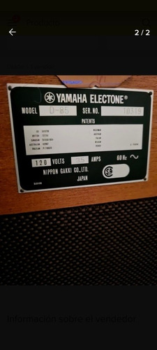 Imagen 2 de 2 de Organo Electrónico Yamaha D-85