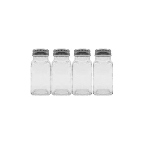 4 Saleros De Cristal 9.5 Cm De Alto X 4 Cm De Ancho Color Agua