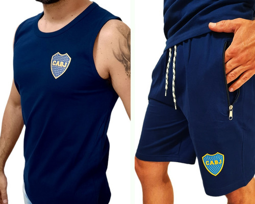 Conjunto Remera Y Bermuda Boca Juniors