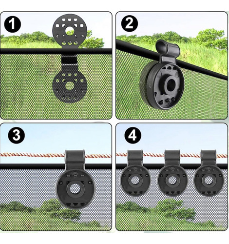 1000 Presilha Agroclip Tela Sombrite Conector Sombra Tecido