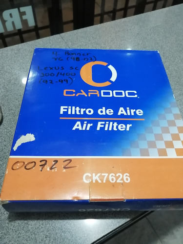 Filtro De Aire Cardoc Ck 7626 Toyota 4runner Tundra Lexus