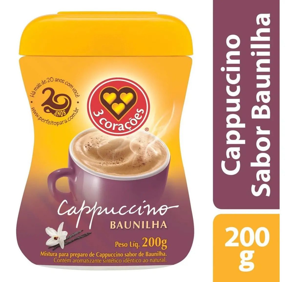 Cappuccino Baunilha 200g 3 Corações