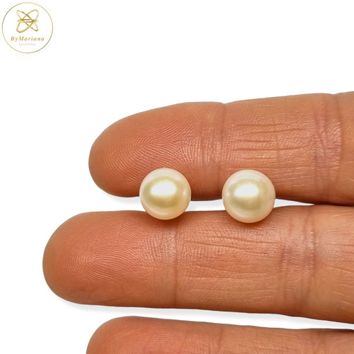 Aros Plata Perla Cultivada De Rio 9mm