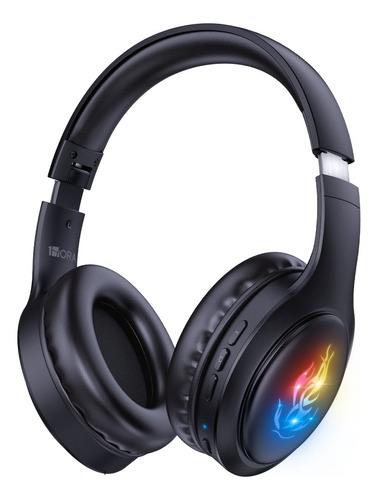 Fones de ouvido sem fio de 1 hora Gamer Bluetooth Headset Aut202 Color Black Light Color RGB