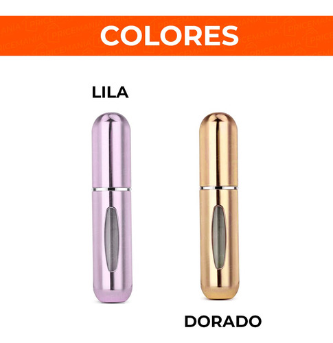 Imagen 2 de 8 de Mini Perfumero Portatil Recargable 5ml Ideal Viajes Colores