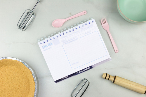 Libreta Para Recetas - Mis Recetas Deliciosas - La Scrapería Color Lila