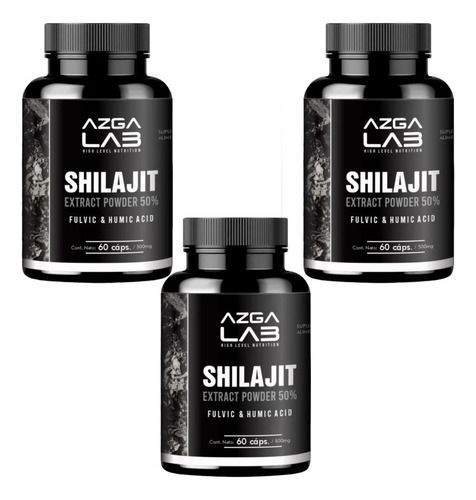 Suplemento En Cápsula Shilajit 3 Packs De 3 Un