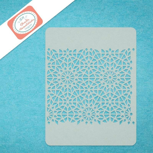 Stencil Mosaicos Tanger Plantilla Reusable Para Manualidades