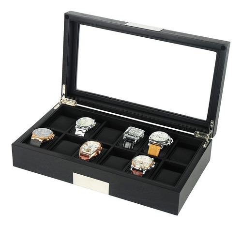 Estuche Reloj Organizador Joyeria - Color Negro Y Cafe 