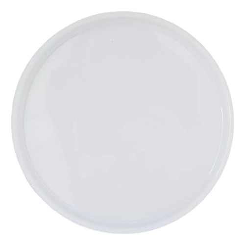 Plato Plano De Melamina Blanca 20cm