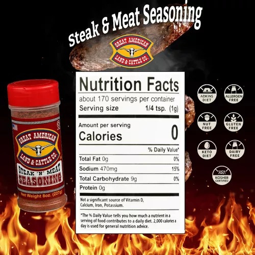 2pz Sazonador Great American Land Steak N Meat 227g